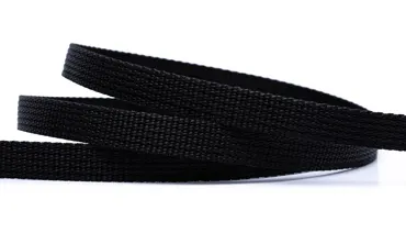 Gurtband 15 mm Polypropylen - Schwarz