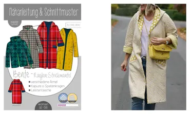 Schnittmuster ki-ba-doo Woman - Bente Raglan Strickmantel