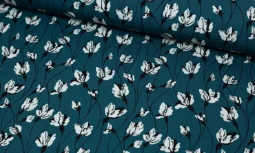 Jersey - Feldblumen Petrol