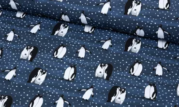 Jersey - Pinguine im Schnee Dunkelblau