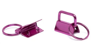 Schlüsselband Ring 25 mm - Pink metallic