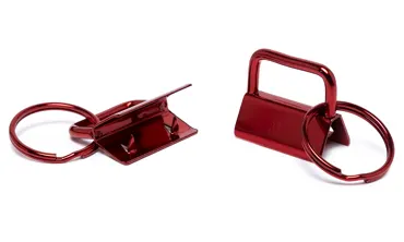 Schlüsselband Ring 25 mm - Rot metallic