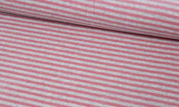 Nicky Plüsch feine Streifen Altrosa