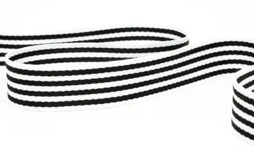 Gurtband 40 mm Streifen maritim - Schwarz