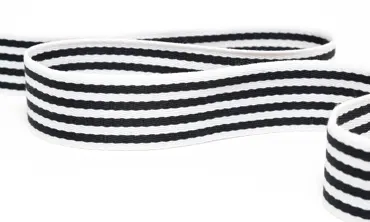 Gurtband 40 mm Streifen maritim - Dark Navy