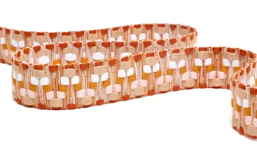 Gewobenes Band 40 mm - Aztec Multicolor Terra Beige Hellrosa