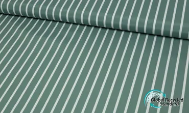 Badeanzugstoff nicht elastisch - Streifen Dunsttürkis