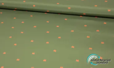 Badeanzugstoff nicht elastisch - Krabben Olive