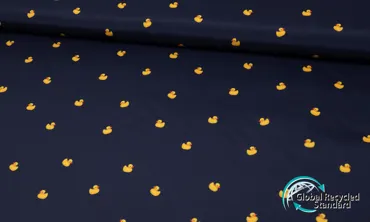 Badeanzugstoff nicht elastisch - Tiny Ducks Navy