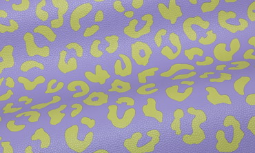 Kunstleder Happy Leo by Cherry Picking - Helllila Lime