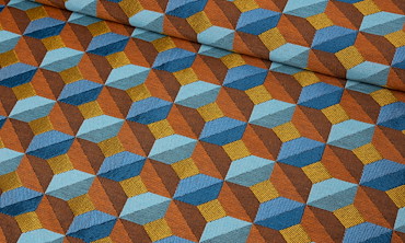 Jacquard - Retro Kubus Blau
