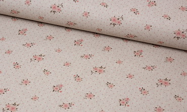 Canvas Leinen Optik - Zarte Blümchen Natur