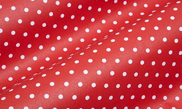 Baumwolle beschichtet - Punkte Rot Weiss