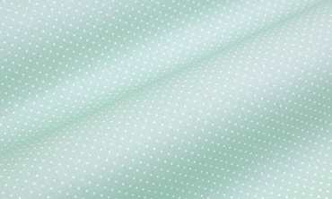 Baumwolle beschichtet - feine Punkte Eismint Weiss
