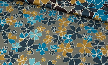 Viskose Panel - Retro Blütenmix