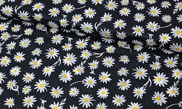 Viskose Stoff - Daisy Dreams Anthrazit