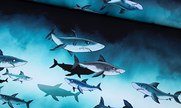 French Terry Stoffpanel - Shark Tank