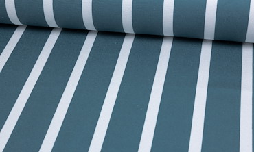 Badetuchstoff bedruckt - Beach Streifen Jeansblau