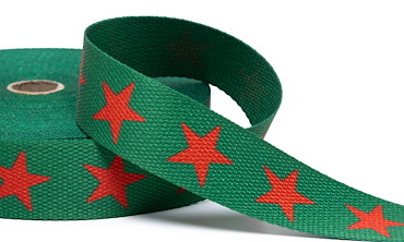 Gurtband 30 mm - Big Star Grün Rot