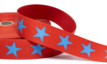 Gurtband 30 mm - Big Star Rot Blau