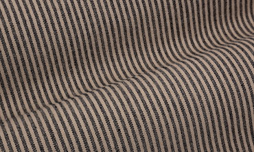 Baumwollstoff Streifen - Braun Schwarz