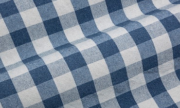 Baumwollstoff Karos XL - Jeansblau