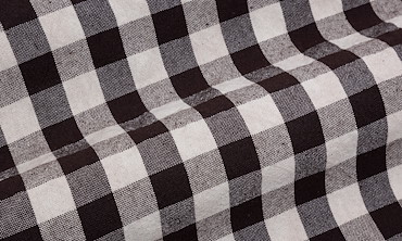 Baumwollstoff Karos XL - Dunkelbraun
