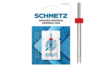 Schmetz Nähmaschinennadeln Zwillings-Universal 4mm 80er